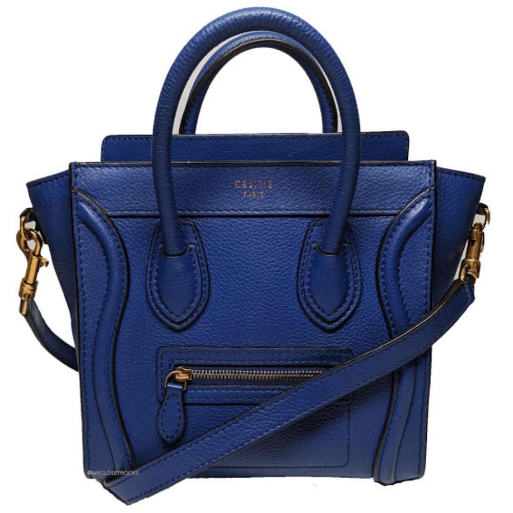 SOLD Celine Blue Nano Crossbody Luggage - Picture 1 of 8